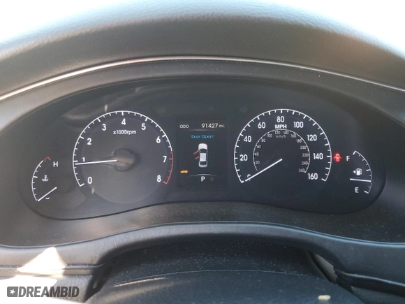 2012 Hyundai Genesis 4.6L with VIN KMHGC4DF3CU198755, listed as a Copart auction lot 50703025 with 91,427 mi miles and Salvage Title. Bid and sale history available at carsss.com. Image 9.