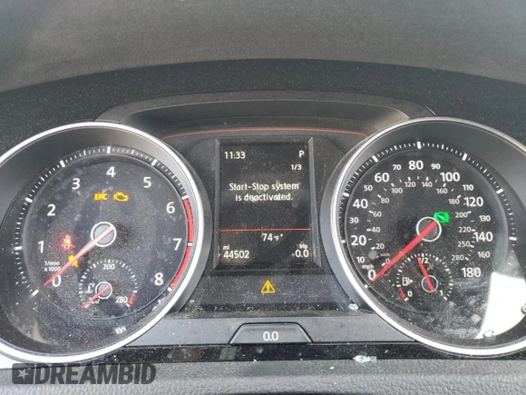 2020 Volkswagen Golf GTI S with VIN 3VW6T7AU4LM010153, listed as a Copart auction lot 73808063 with 44,502 mi miles and Salvage Title. Bid and sale history available at carsss.com. Image 9.