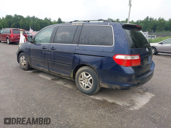 2005 Honda Odyssey EX-L with VIN 5FNRL38725B001662, listed as a IAAI auction lot 42693301 with 161,114 mi miles and . Bid and sale history available at DreamBid. Image 3.