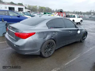 2015 Infiniti Q50 with VIN JN1BV7AR1FM397917, listed as a IAAI auction lot 41757822 with 82,062 mi miles. Bid and sale history available at carsss.com. Image 4.