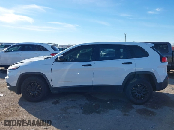 2016 Jeep Cherokee Sport with VIN 1C4PJLAS4GW329417, listed as a IAAI auction lot 41355231 with 151,680 mi miles. Bid and sale history available at carsss.com. Image 14.