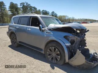 2018 Nissan Armada Platinum with VIN JN8AY2ND2J9055023, listed as a Copart auction lot 49233845 with 0 mi miles and Salvage Title. Bid and sale history available at carsss.com. Image 4.