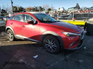 2018 Mazda CX-3 Grand Touring z VIN JM1DKFD75J0319224, wystawiony jako Copart lot #87504495 z przebiegiem 47 466 mil mil oraz Szkody całkowita. Historia ofert i sprzedaży dostępna na DreamBid. Obrazek 4.