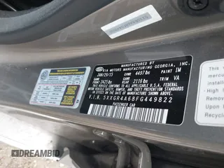 2015 Kia Optima SX Turbo with VIN 5XXGR4A68FG449822, listed as a IAAI auction lot 40480060 with 108,570 mi miles. Bid and sale history available at carsss.com. Image 9.