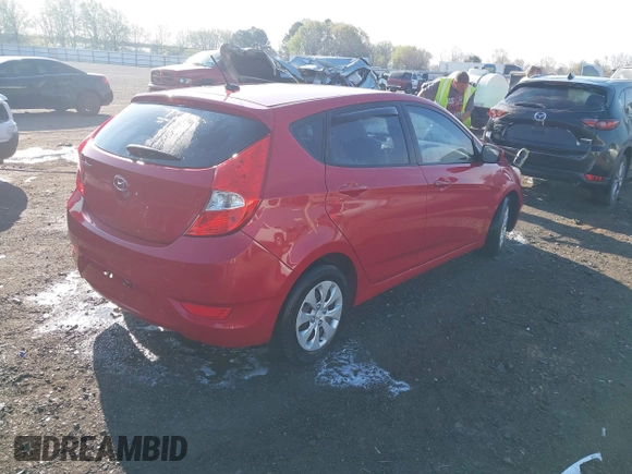 2015 Hyundai Accent GS with VIN KMHCT5AE9FU198103, listed as a IAAI auction lot 41876046 with 84,485 mi miles. Bid and sale history available at carsss.com. Image 4.
