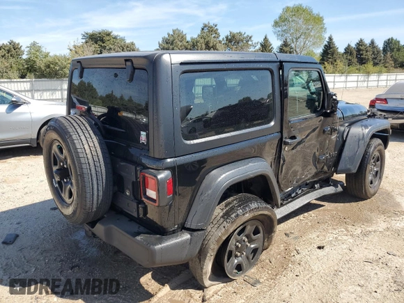 2023 Jeep Wrangler Sport with VIN 1C4HJXAG3PW618988, listed as a Copart auction lot 71615934 with 34,342 mi miles and Salvage title. Bid and sale history available at DreamBid. Image 3.