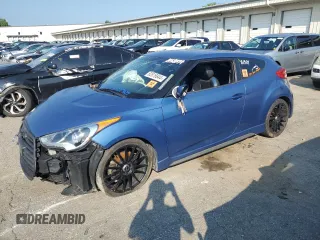 2016 Hyundai Veloster Turbo with VIN KMHTC6AEXGU256713, listed as a Copart auction lot 62616844 with Not provided miles and Salvage title. Bid and sale history available at DreamBid. Image 1.