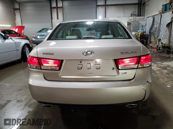 2006 Hyundai Sonata GLS with VIN 5NPEU46F36H108976, listed as a Copart auction lot 51104495 with 166,488 mi miles and Salvage Title. Bid and sale history available at DreamBid. Image 6.