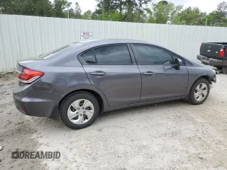 2015 Honda Civic Sedan LX with VIN 19XFB2F5XFE080510, listed as a Copart auction lot 50963455 with 199,565 mi miles and Salvage Title. Bid and sale history available at carsss.com. Image 3.