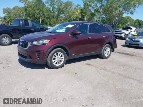 2019 Kia Sorento LX with VIN 5XYPGDA39KG576807, listed as a IAAI auction lot 42063866 with 53,899 mi miles. Bid and sale history available at carsss.com. Image 2.