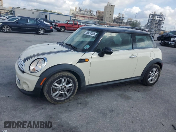 2012 MINI Hardtop with VIN WMWSU3C53CT542313, listed as a Copart auction lot 55098295 with 126,884 mi miles and Salvage Title. Bid and sale history available at DreamBid. Image 1.