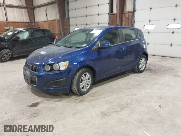 2013 Chevrolet Sonic LT with VIN 1G1JC6SB5D4202627, listed as a IAAI auction lot 41653165 with 109,807 mi miles. Bid and sale history available at carsss.com. Image 2.