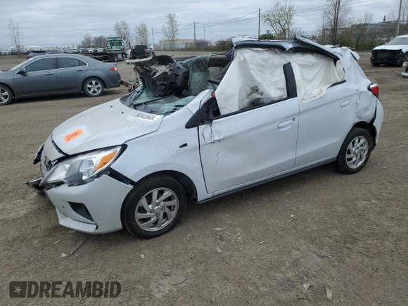 2022 Mitsubishi Mirage ES с VIN ML32AUHJ0NH004765, выставлен на аукционе Copart как лот 56042665 с пробегом Не указан миль и На запчасти • Non repairable. История ставок и продаж доступна на DreamBid. Изображение 1.