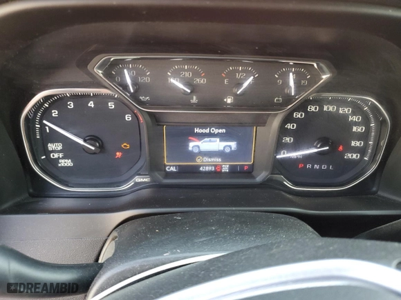 2020 GMC Sierra 1500 SLE with VIN 1GTR9BEK1LZ168569, listed as a Copart auction lot 48932105 with 42,893 mi miles and Salvage Title. Bid and sale history available at carsss.com. Image 9.