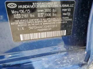 2016 Hyundai Elantra SE with VIN 5NPDH4AE2GH691914, listed as a Copart auction lot 49073265 with 146,174 mi miles and Salvage Title. Bid and sale history available at carsss.com. Image 13.