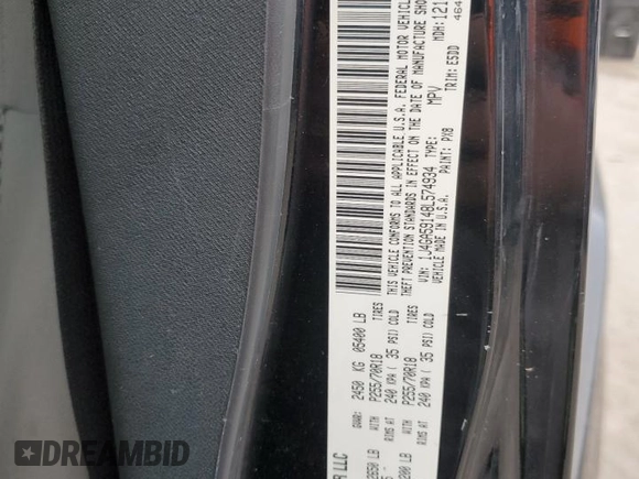 2008 Jeep Wrangler Unlimited Sahara with VIN 1J4GA59148L574934, listed as a Copart auction lot 74590164 with 134,674 mi miles and Salvage title. Bid and sale history available at DreamBid. Image 13.