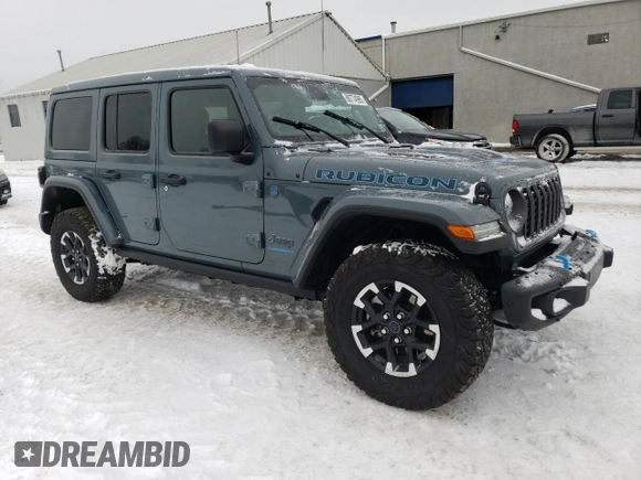 2024 Jeep Wrangler Rubicon with VIN 1C4RJXR66RW237347, listed as a Copart auction lot 88774995 with 18,018 mi miles and Salvage Title. Bid and sale history available at DreamBid. Image 4.