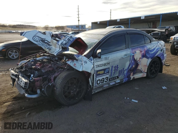 2008 Mitsubishi Lancer Evolution MR z VIN JA3AW56V98U051308, wystawiony jako Copart lot #50452355 z przebiegiem Nie podano mil oraz Szkoda całkowita • Salvage title. Historia ofert i sprzedaży dostępna na DreamBid. Obrazek 1.