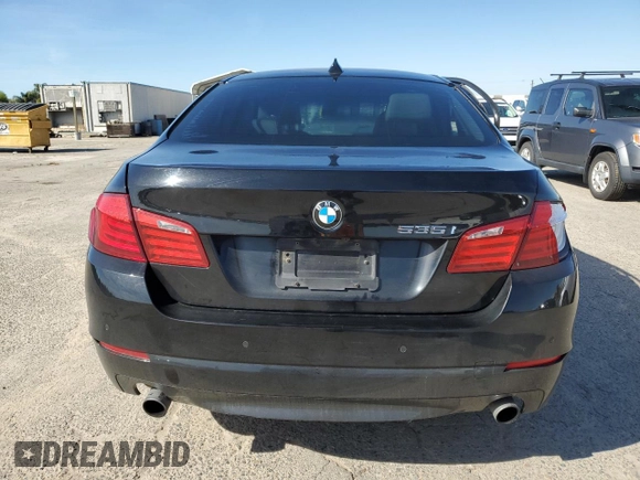 2011 BMW 5 Series 535i with VIN WBAFR7C59BC603284, listed as a Copart auction lot 50640615 with 110,665 mi miles and Salvage Title. Bid and sale history available at carsss.com. Image 6.