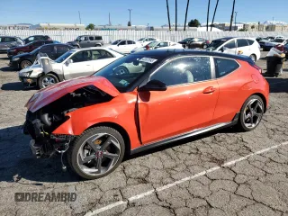 2019 Hyundai Veloster Turbo R-Spec with VIN KMHTH6AB1KU020063, listed as a Copart auction lot 42607993 with 21,712 mi miles. Bid and sale history available at carsss.com. Image 1.