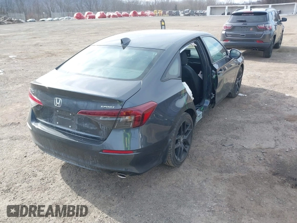 2025 Honda Civic Sport with VIN 2HGFE2F55SH520916, listed as a IAAI auction lot 41628848 with 3,900 mi miles and . Bid and sale history available at carsss.com. Image 4.