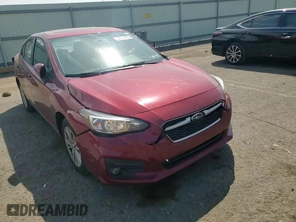 2017 Subaru Impreza Premium with VIN 4S3GKAD66H3619998, listed as a Copart auction lot 55403315 with 182,099 mi miles and Salvage title. Bid and sale history available at DreamBid. Image 14.