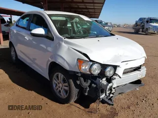 2014 Chevrolet Sonic LT with VIN 1G1JC5SH4E4171516, listed as a IAAI auction lot 41163056 with 92,362 mi miles and . Bid and sale history available at DreamBid. Image 1.