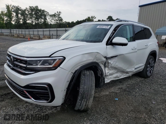 2022 Volkswagen Atlas SEL Premium R-Line with VIN 1V2FR2CA8NC528907, listed as a Copart auction lot 60201125 with 26,125 mi miles and Salvage title. Bid and sale history available at DreamBid. Image 1.
