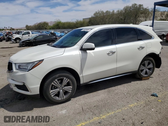 2019 Acura MDX with VIN 5J8YD3H34KL008337, listed as a Copart auction lot 53061655 with 66,561 mi miles and Salvage Title. Bid and sale history available at carsss.com. Image 1.