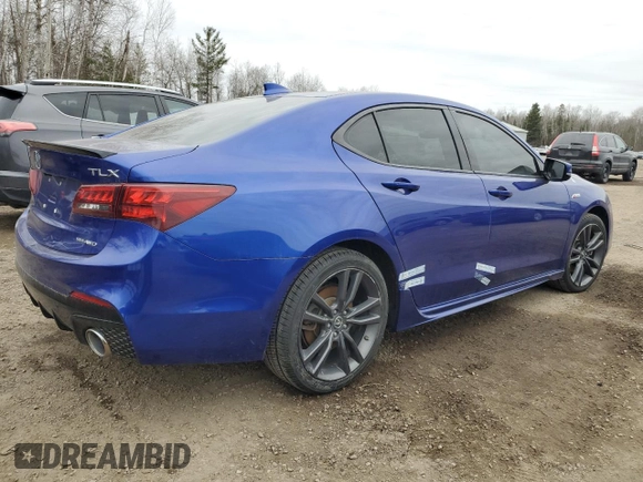 2019 Acura TLX w/A-Spec Pkg with VIN 19UUB3F65KA800333, listed as a Copart auction lot 50603685 with 76,762 mi miles and Clean title. Bid and sale history available at DreamBid. Image 3.