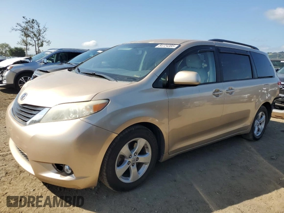 2011 Toyota Sienna LE AAS with VIN 5TDKK3DC6BS086570, listed as a Copart auction lot 54724385 with 157,530 mi miles and Salvage Title. Bid and sale history available at DreamBid. Image 1.
