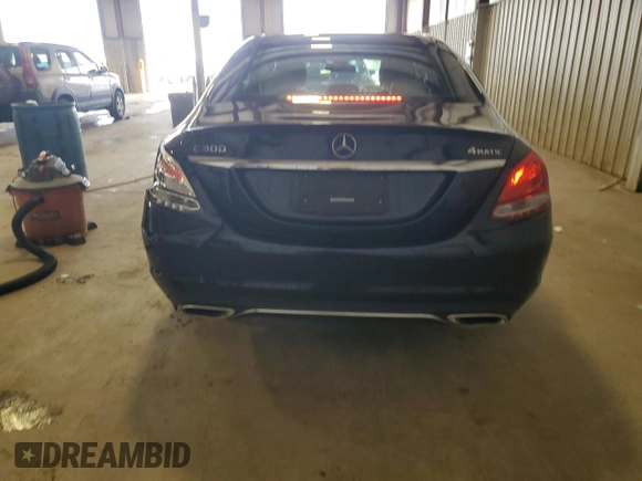 2018 Mercedes-Benz C 300 with VIN 55SWF4KB3JU280657, listed as a Copart auction lot 58184455 with Not provided miles and Salvage title. Bid and sale history available at DreamBid. Image 6.