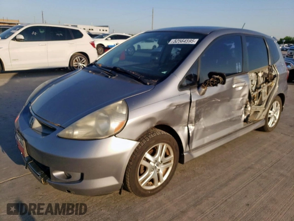 2008 Honda Fit Sport with VIN JHMGD37658S029278, listed as a Copart auction lot 52564595 with 151,073 mi miles and Salvage Title. Bid and sale history available at carsss.com. Image 1.