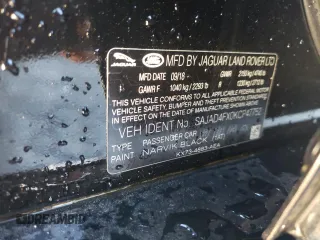 2019 Jaguar XE 25t Premium with VIN SAJAD4FX0KCP47752, listed as a Copart auction lot 87011974 with 32,124 mi miles and Salvage Title. Bid and sale history available at carsss.com. Image 12.
