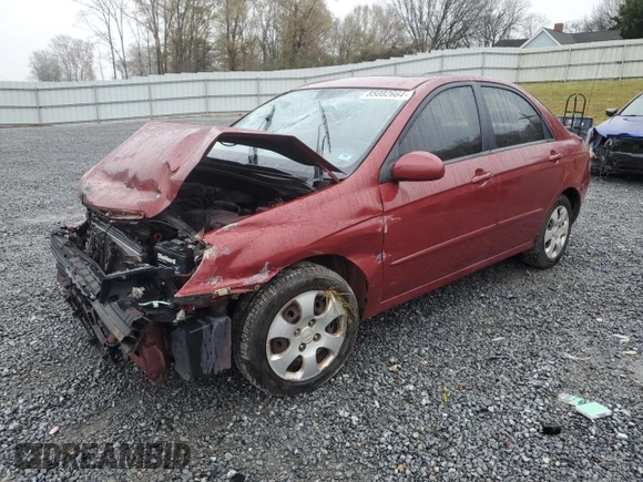 2009 Kia Spectra SX with VIN KNAFE221895648213, listed as a Copart auction lot 85082664 with 241,644 mi miles and Salvage Title. Bid and sale history available at carsss.com. Image 1.