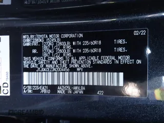 2022 Lexus NX with VIN JTJGKCEZ3N2004456, listed as a IAAI auction lot 41862374 with 27,634 mi miles. Bid and sale history available at carsss.com. Image 9.