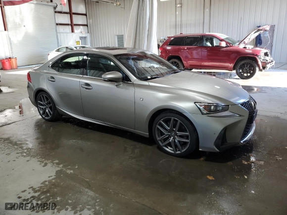 2020 Lexus IS with VIN JTHG81F22L5042438, listed as a Copart auction lot 80419724 with 28,625 mi miles and Salvage Title. Bid and sale history available at carsss.com. Image 4.