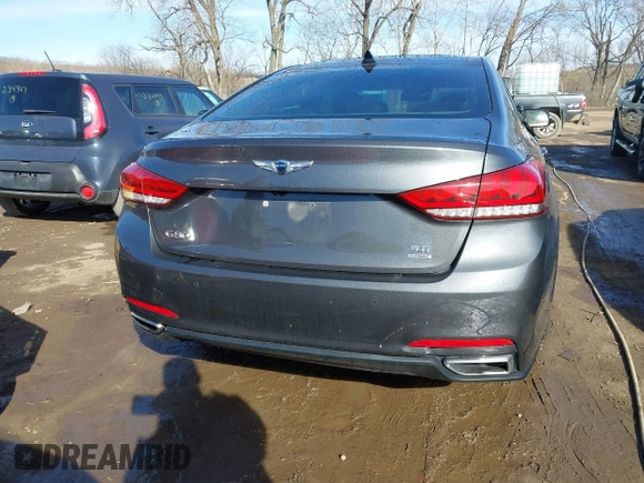 2017 Genesis G80 3.8L with VIN KMHGN4JE0HU203388, listed as a IAAI auction lot 41677912 with 139,590 mi miles. Bid and sale history available at carsss.com. Image 16.