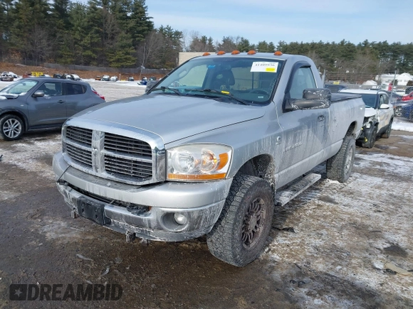 2006 Dodge Ram 2500 SLT with VIN 3D7KS26C46G170596, listed as a IAAI auction lot 41409936 with 153,579 mi miles. Bid and sale history available at carsss.com. Image 2.
