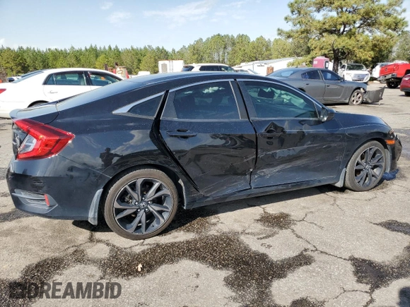 2021 Honda Civic Sedan Sport with VIN 2HGFC2F84MH534003, listed as a Copart auction lot 49717175 with 78,330 mi miles and Salvage Title. Bid and sale history available at carsss.com. Image 3.