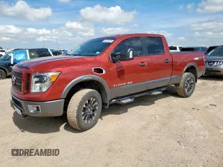 2016 Nissan Titan Pro-4X with VIN 1N6BA1F41GN503360, listed as a Copart auction lot 60327035 with 97,408 mi miles and Clean title. Bid and sale history available at DreamBid. Image 1.