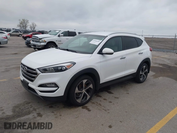 2016 Hyundai Tucson Limited with VIN KM8J33A2XGU037231, listed as a IAAI auction lot 42096501 with 151,912 mi miles and . Bid and sale history available at DreamBid. Image 2.