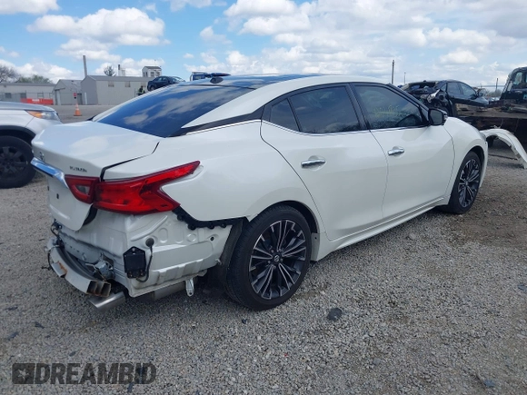 2016 Nissan Maxima 3.5 SV with VIN 1N4AA6APXGC414322, listed as a IAAI auction lot 42061835 with 129,356 mi miles. Bid and sale history available at carsss.com. Image 4.
