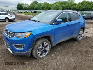 2021 Jeep Compass Limited with VIN 3C4NJDCB9MT535683, listed as a Copart auction lot 58504285 with 44,738 mi miles and Clean title. Bid and sale history available at DreamBid. Image 1.
