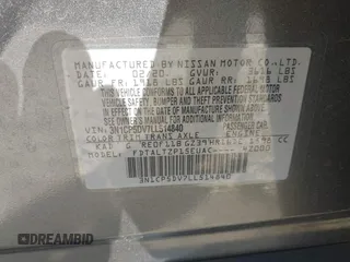 2020 Nissan Kicks SR with VIN 3N1CP5DV7LL514840, listed as a IAAI auction lot 41818362 with 77,891 mi miles. Bid and sale history available at carsss.com. Image 9.