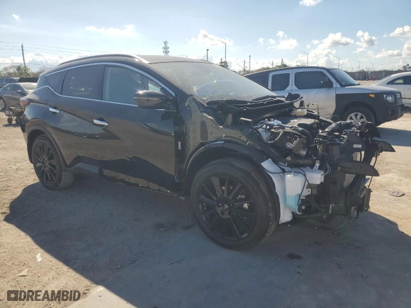 2024 Nissan Murano SV with VIN 5N1AZ2BJ9RC128062, listed as a Copart auction lot 46999625 with 154 mi miles and Non Repairable. Bid and sale history available at carsss.com. Image 4.