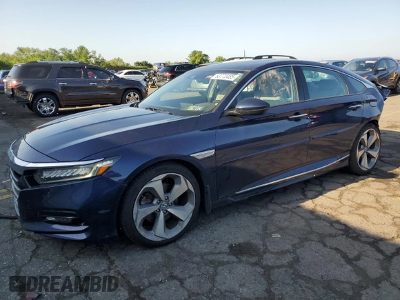 2018 Honda Accord Touring with VIN 1HGCV2F96JA006608, listed as a Copart auction lot 63770485 with 67,289 mi miles and Salvage title. Bid and sale history available at DreamBid. Image 1.
