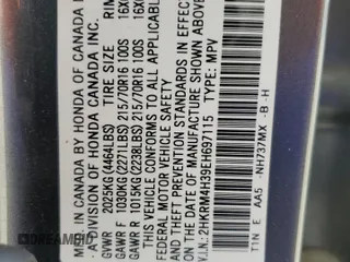 2014 Honda CR-V LX with VIN 2HKRM4H39EH697115, listed as a Copart auction lot 48355225 with 158,671 mi miles and Salvage Title. Bid and sale history available at carsss.com. Image 13.