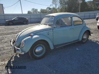 1965 Volkswagen Beetle with VIN 115481857, listed as a Copart auction lot 75403564 with 73,375 mi miles and Salvage Title. Bid and sale history available at DreamBid. Image 1.