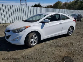 2013 Hyundai Elantra Coupe GS PZEV with VIN KMHDH6AE3DU016159, listed as a Copart auction lot 76408194 with 0 mi miles and Salvage Title. Bid and sale history available at carsss.com. Image 1.